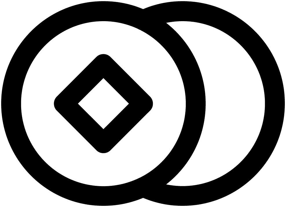 Diamond and circles icon